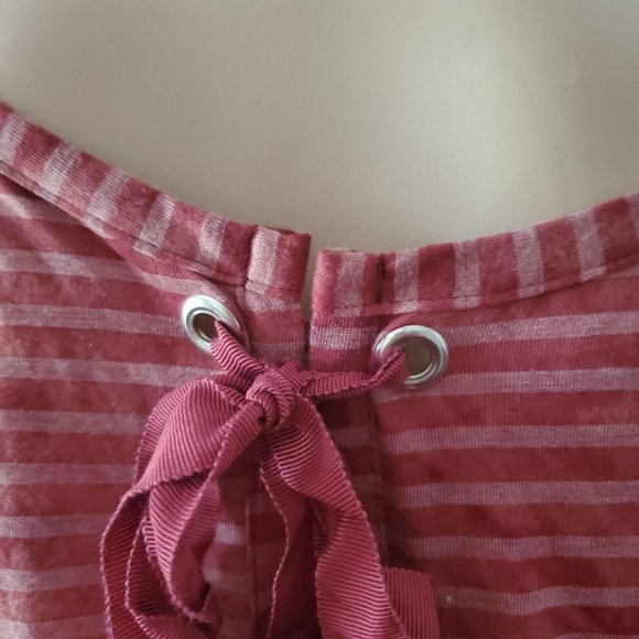 Lane Bryant Vintage Rose Tie-Back Stripe Dolman-Sleeve Blouse Plus Size 18/20 - Picture 15 of 16